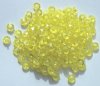 200 3x6mm Faceted Acrylic Rondelle Beads - Transparent Yellow