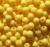 200 5mm Acrylic Opaque Golden Yellow Round Beads