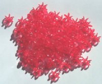 100 5x12mm Acrylic Transparent Red Paddle Wheels