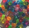 100 6x9mm Transparent Mix Acrylic Crow Beads