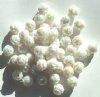 50 9mm Acrylic White AB Rosebuds