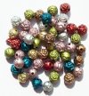 50 8mm Acrylic Metalized Matte Mixed Rosebud Beads