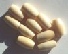 10 13x7mm Natural Oval Worked on Bone Beads