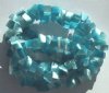 16 Inch Strand of Fiber Optic Aqua Chips