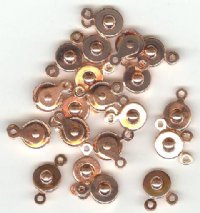 20 7mm Bright Copper Plated Button Clasps