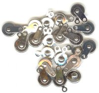 20 7mm Nickel Plated Button Clasps