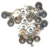 20 7mm Nickel Plated Button Clasps
