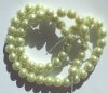16 inch strand of 8mm Glass Pearls - Jonquil