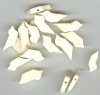 20 7x17mm White Carved Small Bird Bone Beads