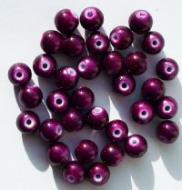 34 8mm Round Purple Miracle Beads
