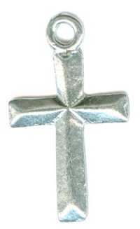 1 26x15mm Plain Antique Silver Cross Pendant