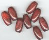 8 26x13mm Oval Crackle Red Resin