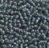 50g 6/0 White Lined Grey Seed Beads