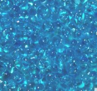 25 grams of 3x7mm Transparent Aqua AB Farfalle Seed Beads