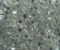 50g 3x3mm Silverlined Crystal Tiny Cube Beads