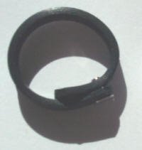 1 6x2mm Black Rubber Slider Ring
