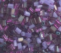 50g 5x4x2mm Purple Multi Mix Tile Beads