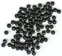 100 6mm Black Round Wood Beads