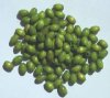 100 9x6mm Green Oval Wood Beads 