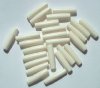25 25x6mm White Pipe Worked on Bone