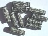 10 25x8mm Carved Oval Black Worked on Bone