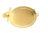 5, 26x17mm Single Strand Plain Oval Gold Box Clasps