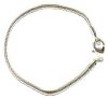 1 7.5 Inch Silver Plated Snake Chain Bracelet with Lobster Clasp