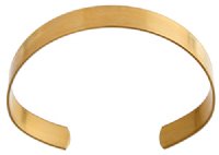 11mm Wide Flat Brass Cuff Bracelet