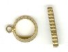 1 10mm Anit-Tarnish Brass Hammered Toggle