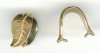 1 14mm Anti-Tarnish Brass Leaf Pinch Bail