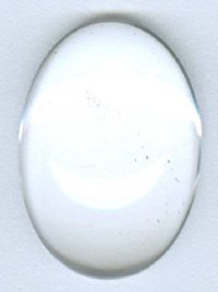 1 18x13mm Clear Unfoiled Oval Glass Cabochon
