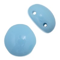 22, 8mm Opaque Light Blue Glass Candy Beads