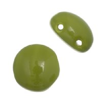22, 8mm Opaque Olivine Glass Candy Beads