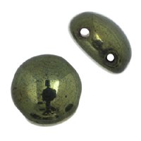 22, 8mm Opaque Olivine Lustre Glass Candy Beads