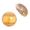 22, 8mm Transparent Apricot Half Coat Glass Candy Beads