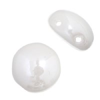 22, 8mm White Alabaster Glass Candy Beads