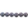 22, 8mm Opaque Blue Iris Two Hole Candy Rose Beads 