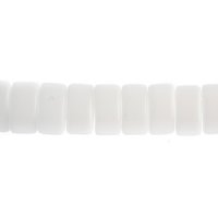 15, 9x17mm Opaque Chalk White Two Hole Glass Carrier Beads