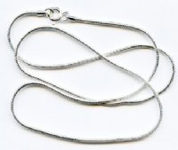 1, 22 inch 1.5mm Sterling Silver Plated Snake Chain