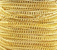 1 Meter of 8x5mm Gold Double Curb Chain
