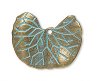 1, 26x22mm Brass Patina Ginkgo Leaf Pendant / Charm
