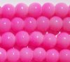 66 6mm Round Pink Opal Chinese Crystal Beads