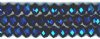 21 10x14mm Faceted Metallic Blue Chinese Crystal Donut Beads
