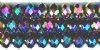 21 10x14mm Faceted Metallic Vitrail Chinese Crystal Donut Beads