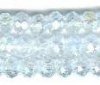 50 4x6mm Faceted Crystal AB Chinese Crystal Donut Beads