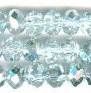 50 4x6mm Faceted Crystal Silver Lustre Chinese Crystal Donut Beads
