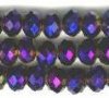 50 4x6mm Faceted Amethyst Lustre Chinese Crystal Donut Beads