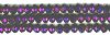 35 6x8mm Faceted Amethyst Lustre Chinese Crystal Donut Beads