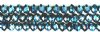 35 6x8mm Faceted Jet Hematite Chinese Crystal Donut Beads