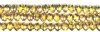 35 6x8mm Faceted Metallic Gold Chinese Crystal Donut Beads